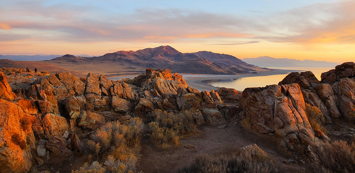 Mountains and lake